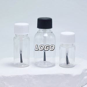 Cosmetic Pack 5ml 10ml 15ml 20ml 30ml Transparent <b>Plastic</b> PET Brush <b>Bottle</b> for Essential Oil Dispensing <b>Small</b> Sample Nail Polish - Product Image 1