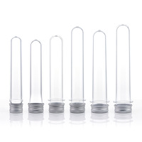 Flacons en plastique PET transparents avec bouchon à vis en aluminium argenté de 30 ml et 40 ml pour masques faciaux