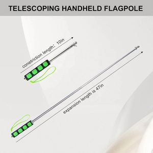 เสาธงแบบยืดหดได้ อลูมิเนียม รุ่นดีลักซ์ สำหรับไกด์นำเที่ยว ครู อาจารย์  ขายดีประจำปี 2025 - Product Image 3