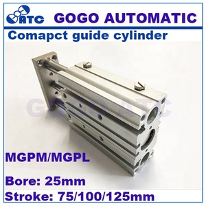 GOGO ATC Alésage 25mm course 75/100/125mm compact vérin de guidage MGPM roulement à billes/MGPL douille à billes actionneur pneumatique prix - Product Image 3