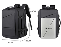 Sac à dos de voyage HAIBOWY extensible multi-poches grande capacité pour ordinateur portable avec compartiment à chaussures indépendant et séparation sec/humide
