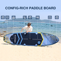 Planche de paddle gonflable (SUP) 2025 avec matériau Drop Stitch, couleur et taille personnalisables pour lacs et rivières