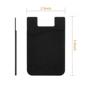 Vente en gros de porte-cartes de téléphone personnalisés <span class=keywords><strong>pas</strong></span> chers, portefeuille pour téléphone portable, porte-cartes en silicone - Product Image 1