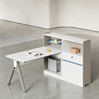 Poste de travail de bureau E0 pour 4 personnes avec cloison de séparation, table de bureau pour personnel financier, mobilier de bureau