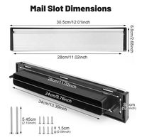 VOLCRIX ODM OEM Ranura para Correo de Acero Inoxidable con Manga Telescópica y Solapa Sellada Dorada, Montaje en Pared, Compatible con Cualquier Tipo de Puerta