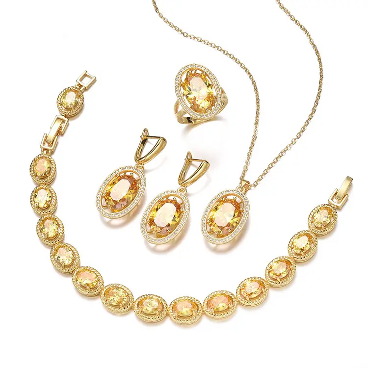 Bijoux en or 22 carats avec dame modèle Dubai vente en gros ensemble de bijoux pour femmes prix en bijouterie