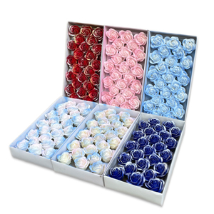 Perfumado de alta calidad de la boda decoraciones personalizables ramo de flores artificiales <span class=keywords><strong>Spray</strong></span> Color 5 capas Rosa jabón flor - Product Image 5