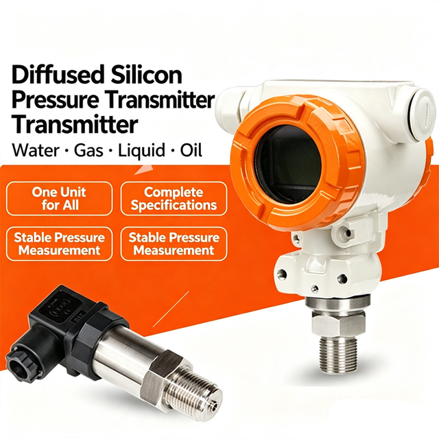 Explosion Proof Diffusion Silicon Pressure Transmitter Digital Display 4~20mA Pressure Sensor for Air Hydraulic Pressure