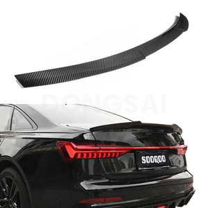 M4 stil kuru karbon Fiber arka bagaj dudak kuyruk kanat Boot Spoiler Ducktail Audi A6 S6 C8 2020 + - Product Image 2