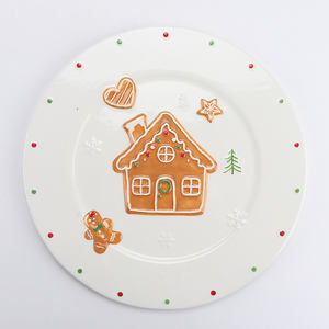 Service à thé de Noël pour une personne, théière et tasse en céramique en forme d'homme en pain d'épices, cadeau de Noël festif rouge et blanc pour femmes - Product Image 6