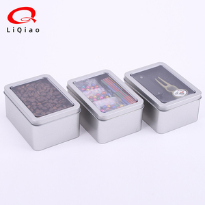 Organizer Money Coin Candy Key Small Metal Tin Silver Storage Box Case