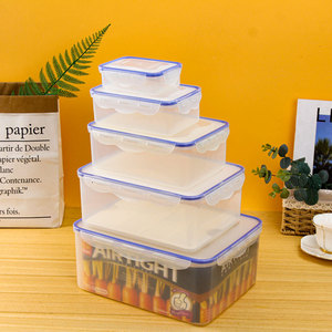 Airtight Food <b>Storage</b> Containers Rectangle Transparent Clip On <b>Lid</b> Large Capacity Household Use - Product Image 5