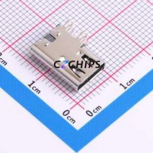 HX TYPE-C 6P-C DIP USB Connector Through hole Component (THT) Connector Type-C Female Side Insert 6P - Product Image 1