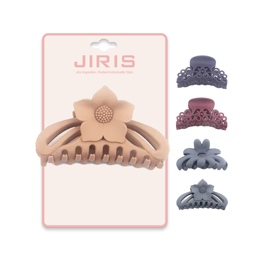 JIRIS 2023 в Корейском стиле, клеши для волос, элегантный цветок, полый, 10,5 см, большой Pinzas Para El Cabello, новый продукт для женщин