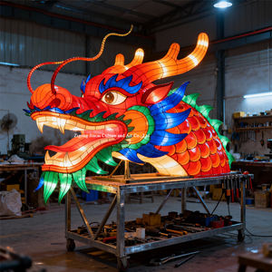 Hochwertige Seiden-Chinesische Drachenlaterne Energiesparende Beleuchtung für Chinesisches Neujahr Weihnachten Innen-/Außenbereich Bestseller Neu - Product Image 5