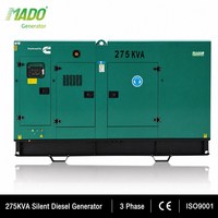 Pembangkit Listrik Industri 220kw 275kva Cadangan Daya Darurat Mesin Diesel 6LTAA8.9-G2 Kedap Suara 3 Fasa ATS AMF Genset CE ISO 50Hz