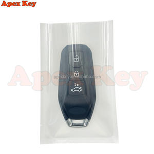 Boîtier de remplacement de clé de voiture ABS noir de haute qualité pour Audi avec 3 boutons et autocollants - Product Image 6