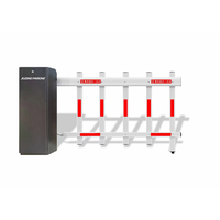 Barrière de circulation DC autonome personnalisable tout-en-un avec écran LED et reconnaissance de plaque d'immatriculation pour portail de parc industriel
