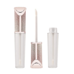Le 5ml luxueux tube de brillant à lèvres transparent vide avec diamant en or bouchon - Product Image 1