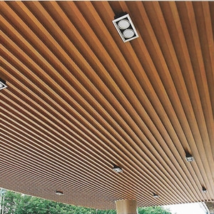 Panneau mural extérieur en aluminium avec revêtement en bois de couleur personnalisée pour bâtiment de bureaux - Product Image 3