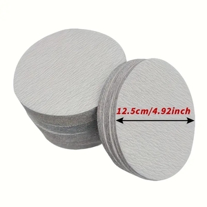 แผ่นกระดาษทรายขัดแบบตะขอและห่วงพร้อมกระดาษอลูมินาและซิลิกอนคาร์ไบด์สำรองป้องกันการอุดตัน - Product Image 2