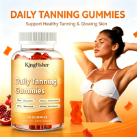 KingFisher OEM Zonnebank Gummies Supplement Suiker Vrij Astaxanthine Lycopeen voor Stralende Huid Natuurlijke Formule Groothandel