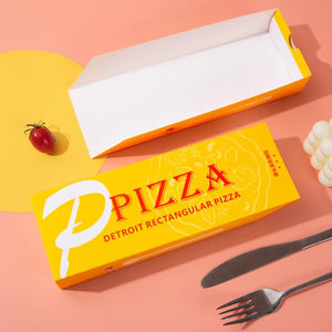 Caja de Pizza Personalizada de Una Sola Porción con Cajón Deslizable, Cajas Rectangulares <span class=keywords><strong>para</strong></span> Pizza <span class=keywords><strong>para</strong></span> Llevar, Entrega a Domicilio, Empaque Desechable <span class=keywords><strong>para</strong></span> Alimentos - Product Image 4