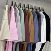 T-shirts pour hommes en coton pur, doux et respirant, couleur unie, col rond, hauts décontractés pour l'été