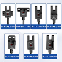 Sensor Saklar Fotoelektrik IP65 Lebar Slot 5mm 4 Kabel Respon Cepat Tipe Kabel Langsung dengan Selubung Pelindung