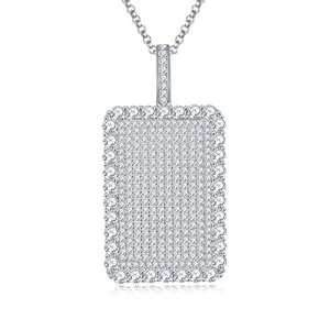 Collier pendentif en <span class=keywords><strong>or</strong></span> en forme de U entièrement serti de moissanite, style européen-américain, accessoires de mode de marque, style de rappeur, d'<span class=keywords><strong>occasion</strong></span> - Product Image 1