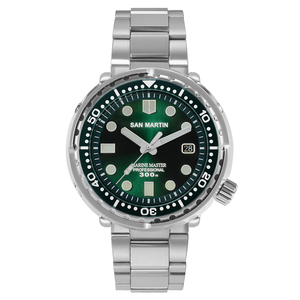 Rts stock envío gratuito san <span class=keywords><strong>martin</strong></span> 316L de acero inoxidable no NH35 mecánico automático 30atm luminosa reloj de buzo para venta - Product Image 3