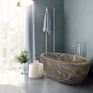 Custom Modern Freestanding Stone Marble Bathtub For Adult