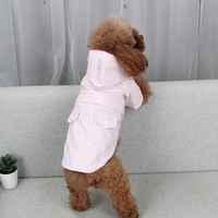 Juicepet Manteau de Pluie Imperméable pour Chien avec Capuche Poncho en PU, Coupe-Vent à Motif Imprimé pour l'Hiver et le Printemps