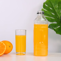 Bouteilles d'Emballage en Plastique PET Vides de 1000 ml et 1500 ml pour Jus Frais, Eau et Boissons avec Bouchon à Vis