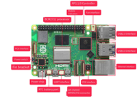 Développement de cartes mères 8 Go pour la programmation Linux sur un seul Raspberry Pi 5B, Raspberry Pi 5 4 Go