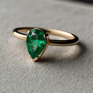 Anillo de Eternidad de Oro de 14k con Rodio y Esmeralda para Compromiso o Boda, Joyería Fina para Mujer, Diseño Vintage, Delicado, Apilable, para Fiestas - Product Image 5