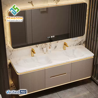 OEM Moderne 2025 Blanc Salle de bain Lavabo Table Bureau Cabinet Panneau avec Cuivre Égouttoir Chambre Salle à manger Salle de bain Vanités et Robinet