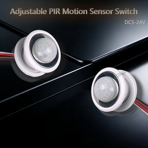 Interruptor con Sensor PIR de 100W, DC 5V 12V 24V, Modo de Tiempo Ajustable y Fotocélula, Detector de Movimiento Infrarrojo de Alta Potencia para Iluminación LED - Product Image 1