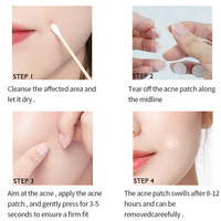 Pansements hydrocolloïdes de collagène et vitamine C AHA pour le traitement de la peau, marque privée Shandong, pour l'acné et les boutons, format voyage, Master Spot Patch