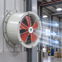 Ventilateur d'extraction axial 400 mm 380 V triphasé pour projets d'extraction d'air en entrepôt et atelier