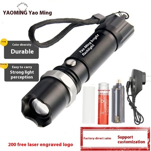 Les fabricants fournissent une lampe de poche zoom rechargeable en alliage d'aluminium pour la maison, le camping et l'équitation. - Product Image 2