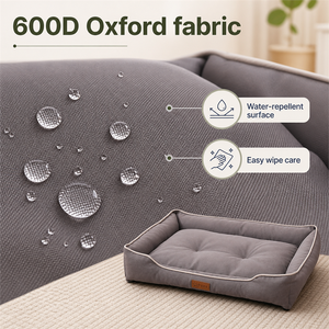 Cuccia per Cani in Oxford 600D Impermeabile, Resistente ai Morsi, Durevole, con Cuscino Rialzato per Cani di Taglia Piccola, Media e Grande (S-XXL), Fondo Antiscivolo, Vendita all'Ingrosso - Product Image 3