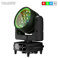 SHEHDS 19x25W RGBW IP66 Lampu Panggung Moving Head Tahan Air dengan Kontrol Aplikasi Ponsel Cerdas, Zoom Wash, untuk Konser, Festival, dan Tur Luar Ruangan