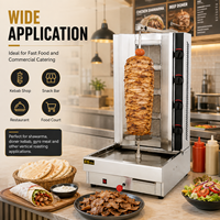 Machine à Kebab Verticale au Gaz, Grill Rotatif Commercial pour Doner, Shawarma, Gyro, Équipement de Rôtissage de Viande pour Restaurant, OEM ODM