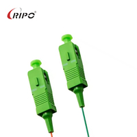 Conectores SC Ripo de Alta Calidad de 12 Fibras/1 Fibra, Pigtail de Fibra Óptica con Código de Color en la Cubierta de 0.9mm/2.0mm/3.0mm