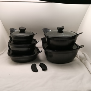Set di pentole Dessini da 12 pezzi con rivestimento <span class=keywords><strong>in</strong></span> marmo, <span class=keywords><strong>pietra</strong></span> e granito - Product Image 4