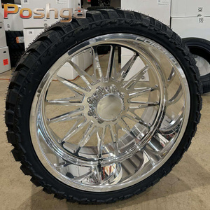 Rines de Aleación Forjados con Acabado Cromado Pulido, Tipo Deep Dish, 20x10 20x12 22x14 24x10 26x12, <span class=keywords><strong>para</strong></span> Camionetas Ford F150 F250 F350 Silverado - Product Image 2