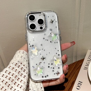 เคสโทรศัพท์เรซิ่นใสลายดาววิบวับแฟชั่นเรียบง่ายสำหรับ iPhone 18 pro max 17Air 16plus 15 XS  แบบใสกันกระแทก - Product Image 2