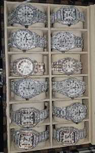 นาฬิกาข้อมือผู้ชาย VVS Luxury สไตล์ฮิปฮอป ตัวเรือนสแตนเลสทรงเหลี่ยม 40 มม. ระบบจักรกลอัตโนมัติ Miyota พร้อมฟังก์ชั่นวันที่ สายขนาด 20 มม. N/A - Product Image 4