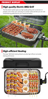 Patio Jardin Pratique Grand Camping Grill Électrique Chariot Style Noir Extérieur Grill Électrique